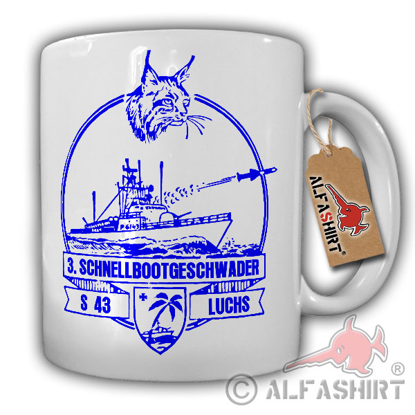 Tasse S43 Luchs Schnellboot P6143 3 Schnellbootgeschwader BW Marine 148 #17933