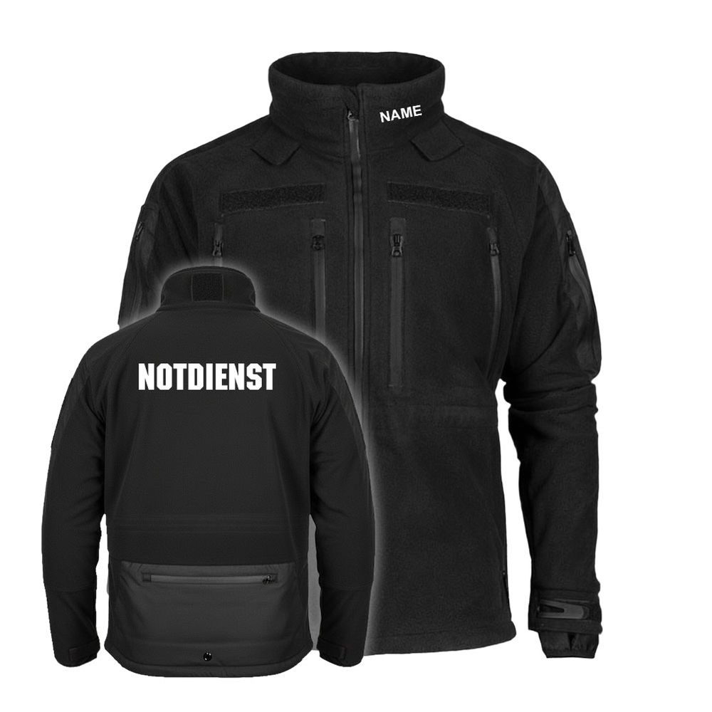 Premium Fleecejacke Tactical GESTICKT Notdienst Bereitschaftsdienst  #47342
