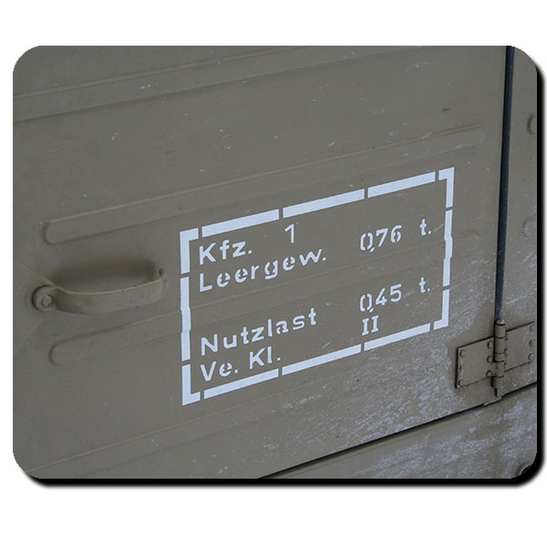 Kübelwagen Oldtimer Typ 82 Kübel Schild Deutschland Ostfront - Mauspad #9377