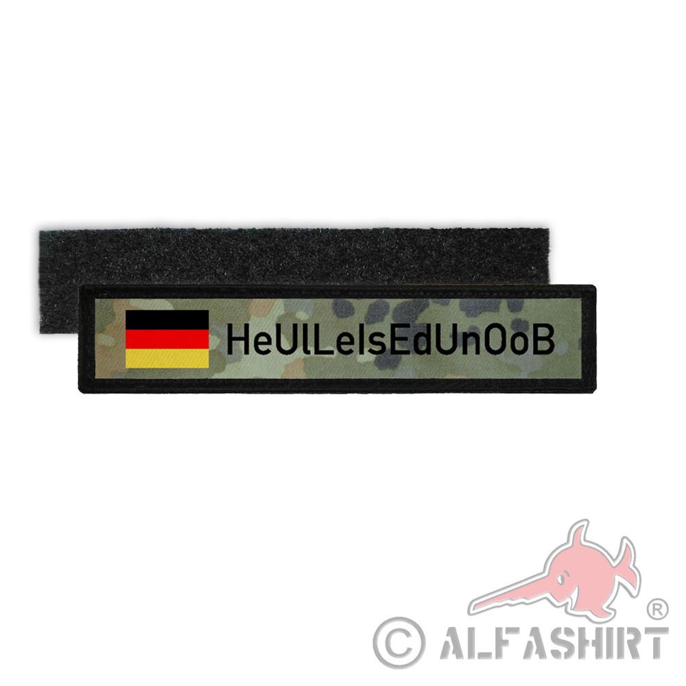 Namenspatch Heul leise du Noob Flecktarn Bundeswehr Fun Spaß Aufnäher #27756