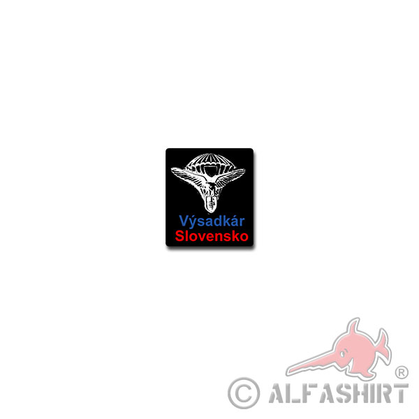 Výsadkár Slovensko Aufkleber Sticker Fallschirmspringerabzeichen  6x7cm#A4103