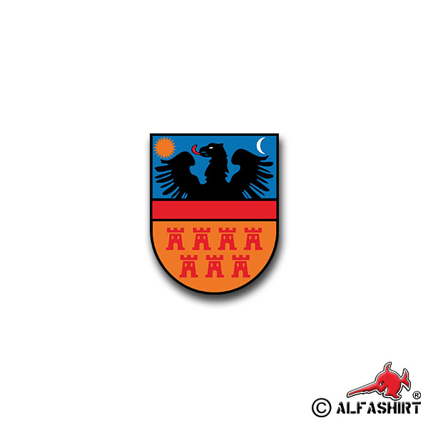 Sticker Transylvania Transylvania Romania Ardeal Coat of Arms 7x6cm A1327