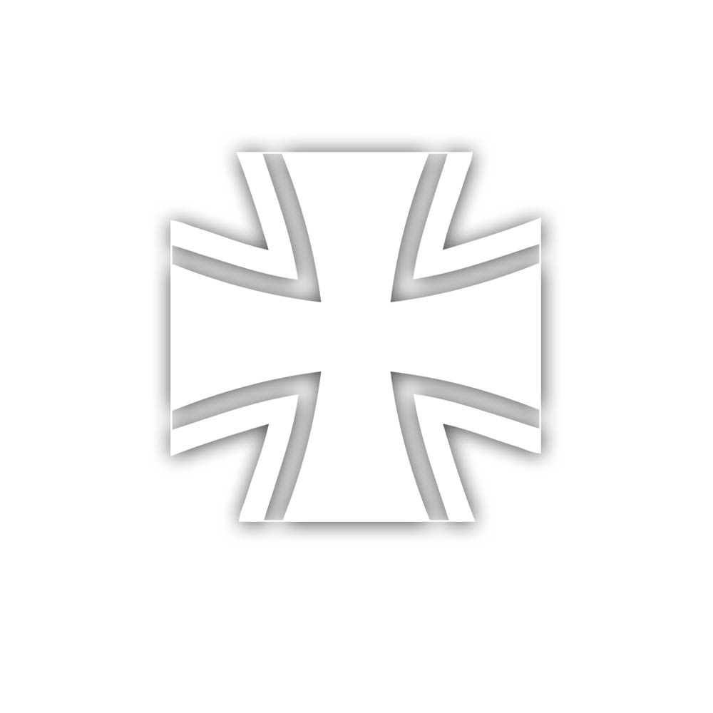 Bundeswehr Kreuz Weiss Logo Abzeichen BW Bund Aufkleber Sticker 15x15cm  #A5717