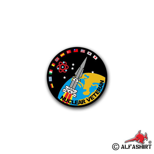 Sticker Nuclear Veteran 2 Hercules Rocket Atomic Nuclear 7x7cm A1616