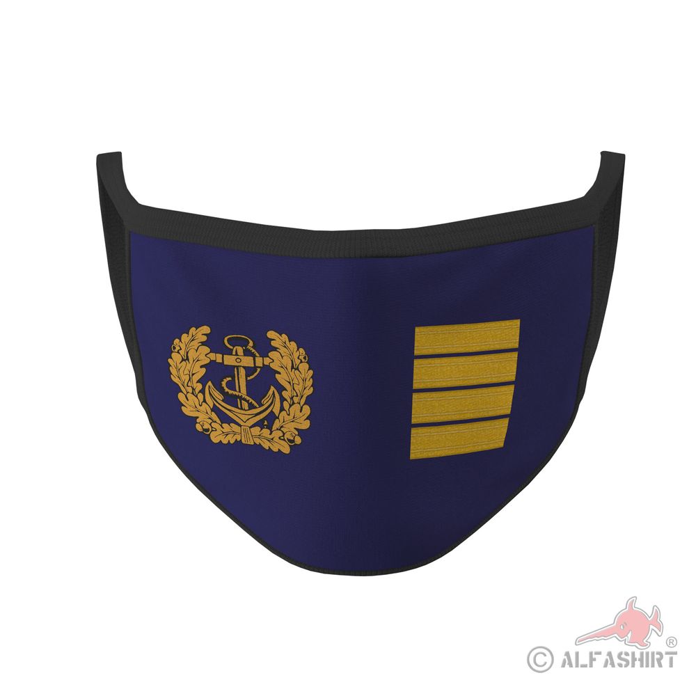 Mouth mask Navy captain at sea frigate Bundeswehr shoulder board Navy # 36046