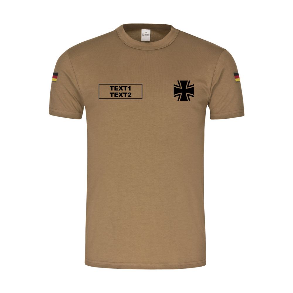 Bundeswehr Kreuz mit deinem Text Name Dienstgrad Einheit BW Tropenshirt #44778