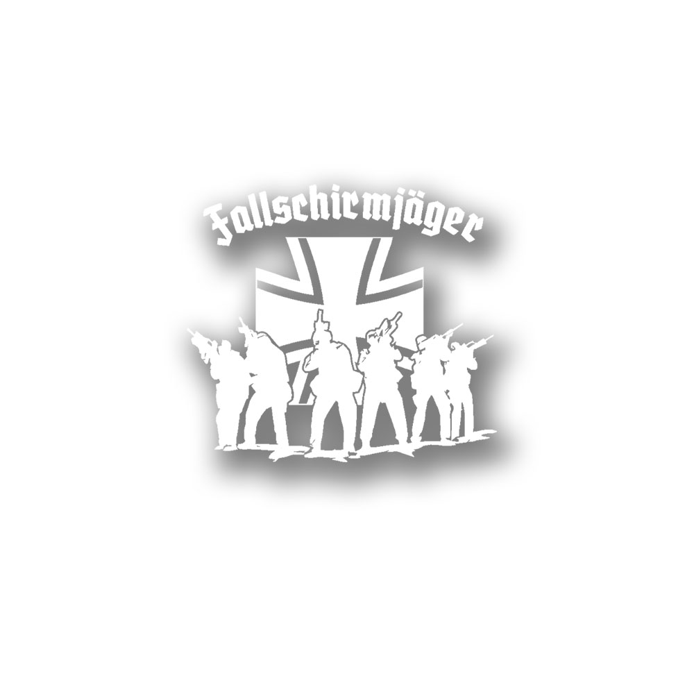 Aufkleber Fallschirmjäger Bundeswehr Kreuz Soldaten Einheit 17x15cm  #A6159