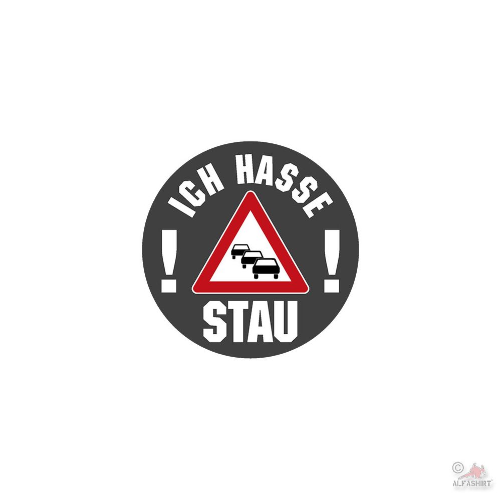 Aufkleber Ich hasse Stau Auto Autobahn Sticker Pkw LKW 7 cm #A4813
