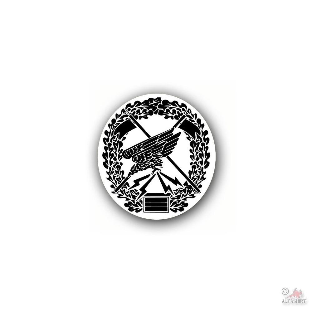 Sticker Fernspader Badge BW FSK Beret Crest FernSpähKp 7x7cm # A4668