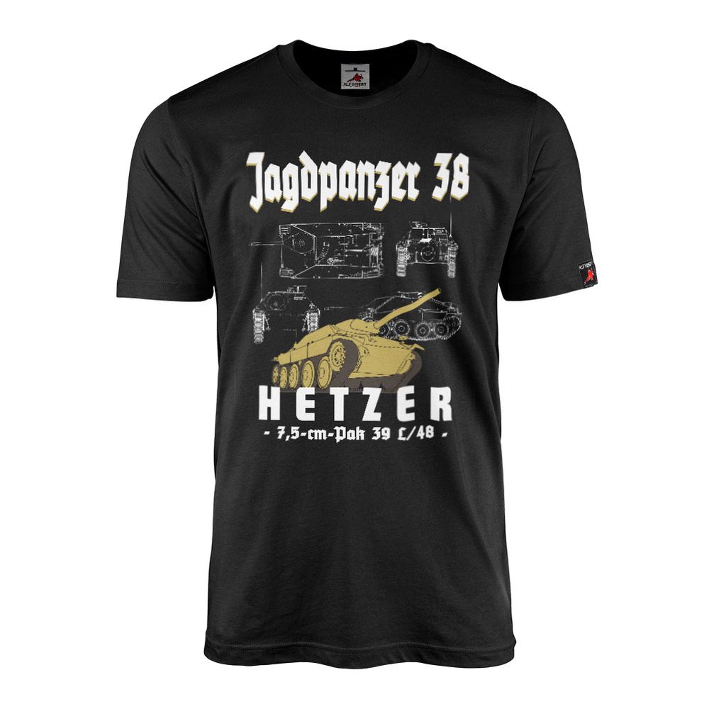 T-Shirt Jagdpanzer 38 Hetzer Spitzname Panzer WH 2WK Stahl Mähren #22003