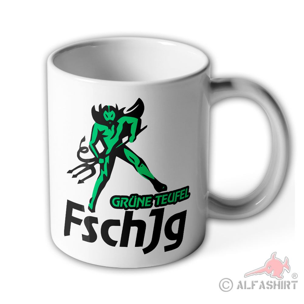 Tasse FschJg GRÜNE TEUFEL Fallschirmjäger BW Falli #41429