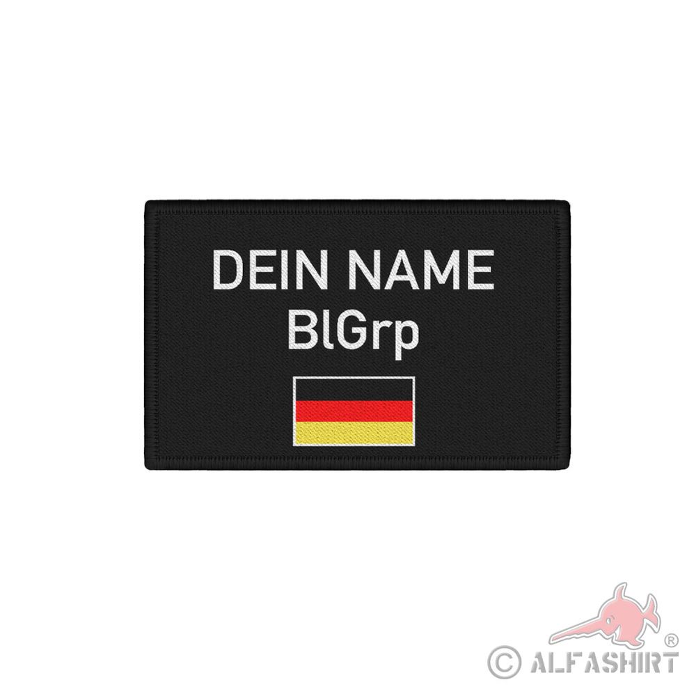 Patch 7,5x4,5cm personalisiert Text Wunschtext  Uniform Duetschland #42112