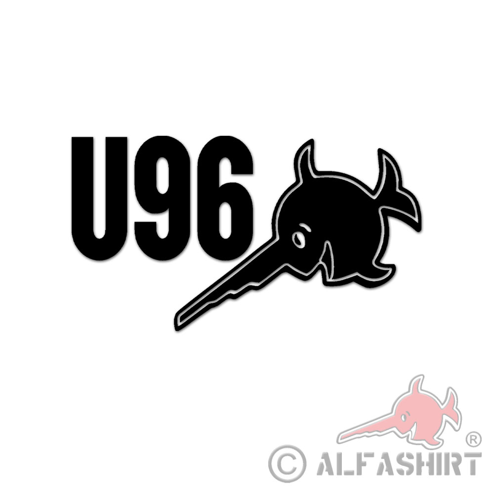 Aufkleber / Sticker U96 Sägefisch Schwertfisch Fisch Turmwappen 10x7cm A6035