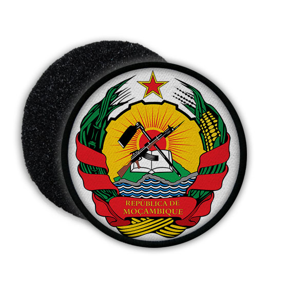 Patch Coat of Arms Mozambique Aufnäher Wappen Abzeichen Stern Sonne  #22252