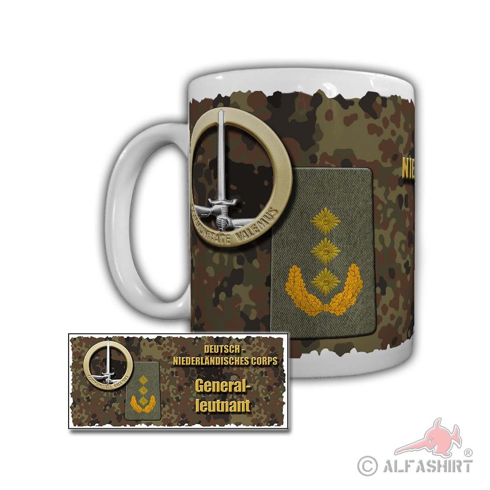Tasse DEU-NED Korps Generalleutnant Espresso Cappuccino Pause Bundeswehr #29463