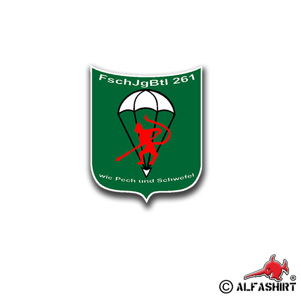 Sticker FschJgBtl 261 Paratrooper Battalion Bundeswehr 5x4cm A732