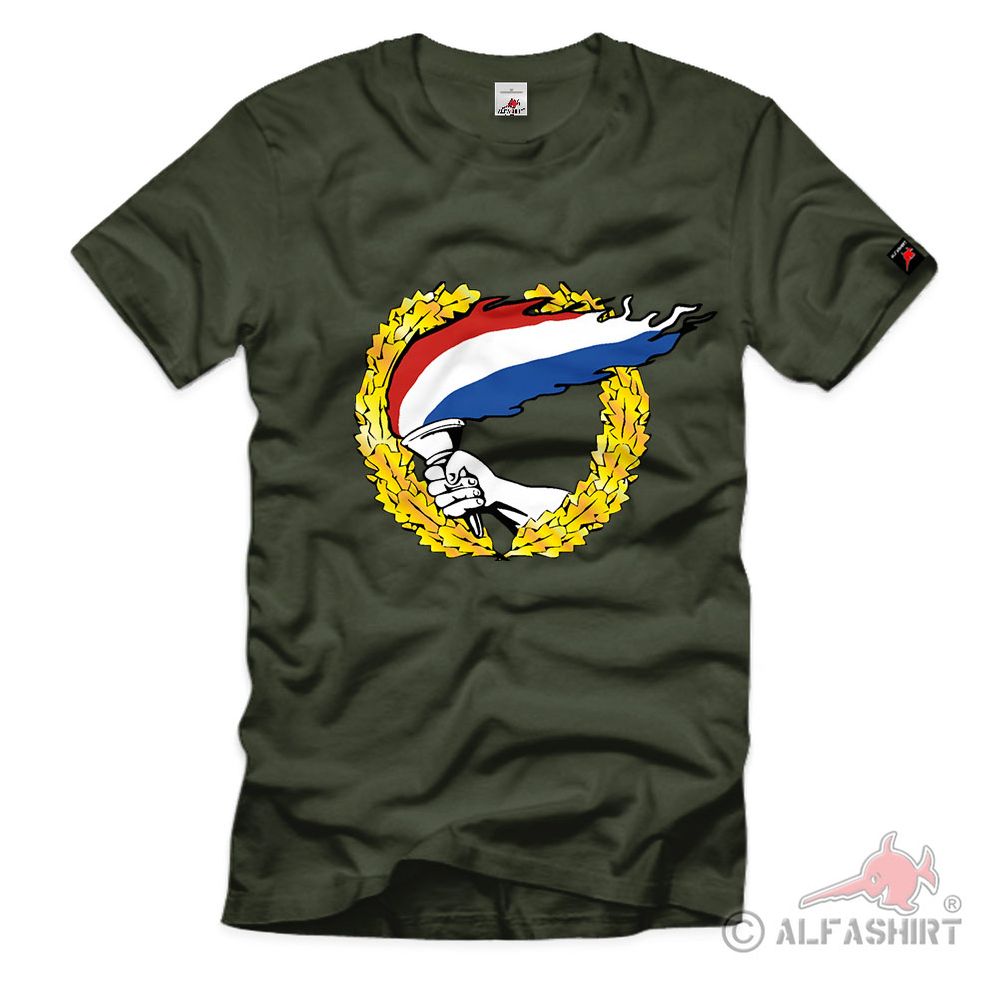 Flaggen Niederlande Holland Fahne Fackel Feuer Hand - T Shirt #3091