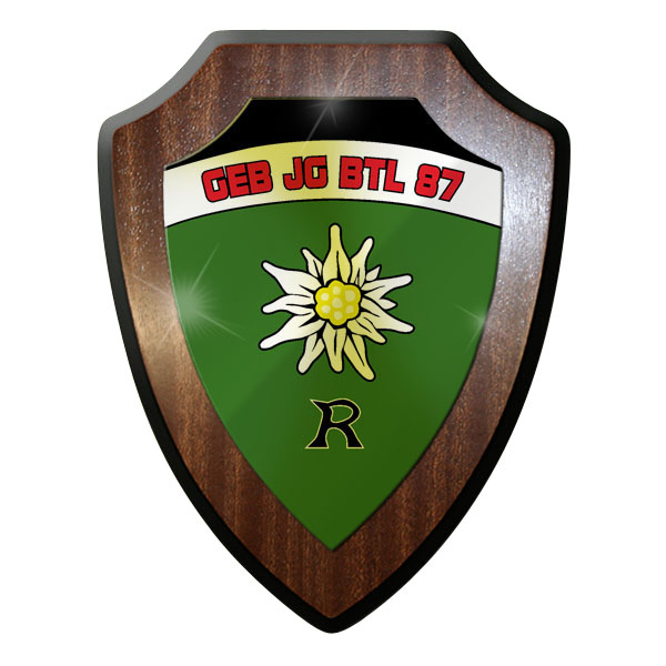 Wappenschild - Gebirgsjäger Bataillon 87 GebJgBtl Bundeswehr BW Edelweiss #9011