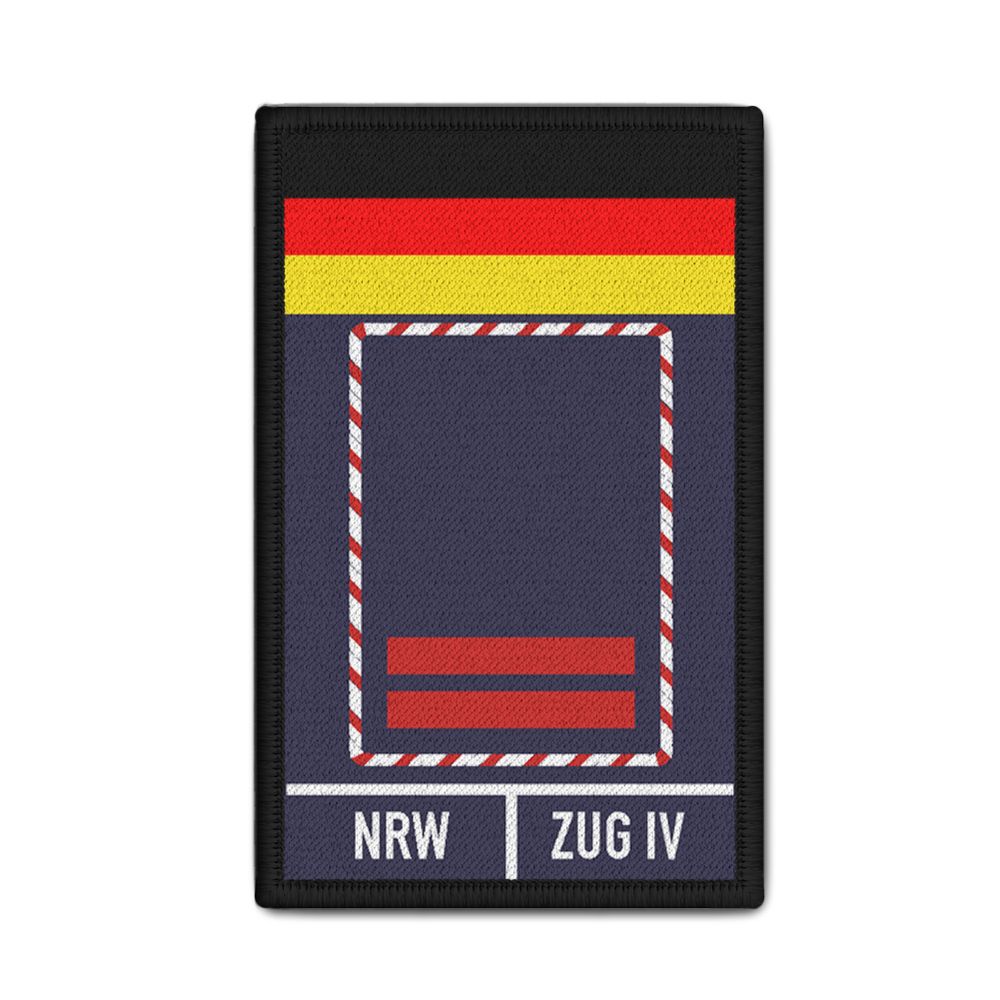 Rank Patch Feuerwehr Oberbrandmeister Zug 4 NRW OBM Feuer DEU 9,8x6cm #33566