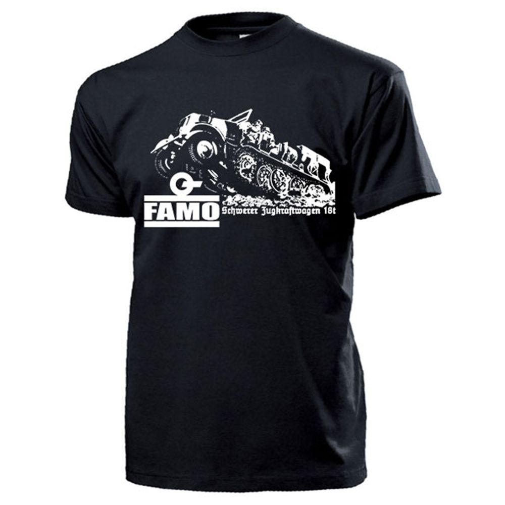FAMO Schwerer Zugkraftwagen 18t SdKfz 9 18ton Halbkette Fahrzeug- und Motoren-Werke Breslau Firmen Logo Wappen Militär 18 Tonner Emblem - T Shirt #15714