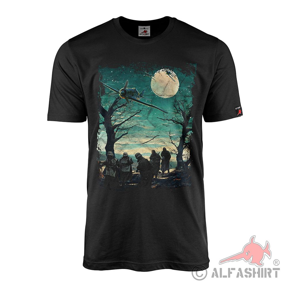 German Winter WW2 Bf109 Forest Winter Landscape T-Shirt#42220
