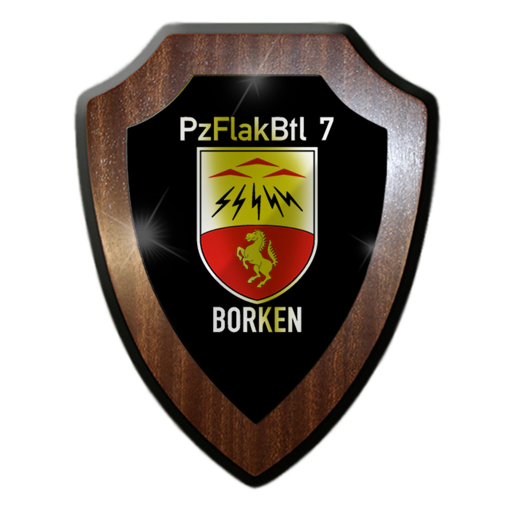 Heraldic shield 1 PzFlakBtl 7 Borken Flakpanzer Battalion Gepard Bundeswehr # 28088