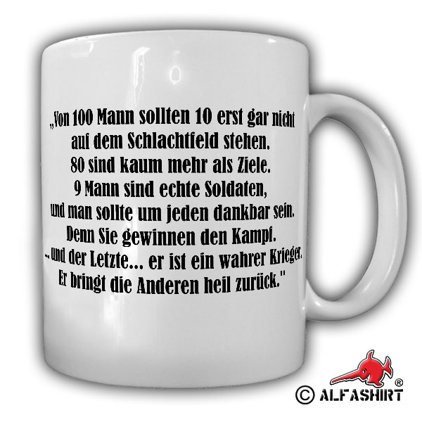 Mug The True Warrior Sparta 100 Hundred Man Soldiers War Battle # 16087