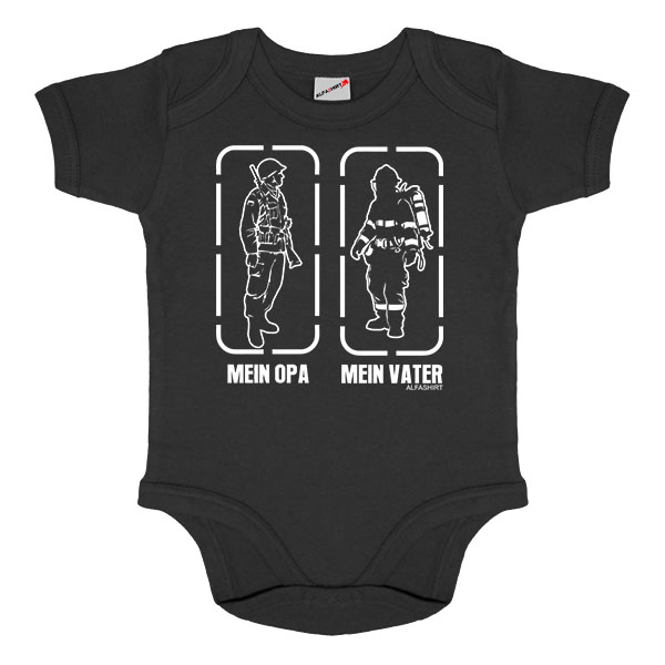 Baby bodysuit My Grandpa My Father Firefighter Soldier Family Tradition Pride #46268