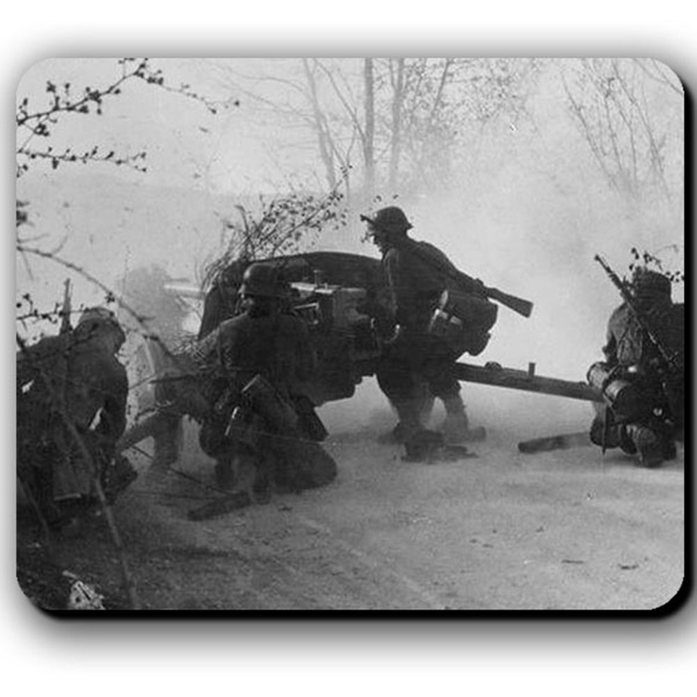 5cm Pak 38 Panzerabwehrkanone Deutschland Schuss - Mauspad Mousepad #13787