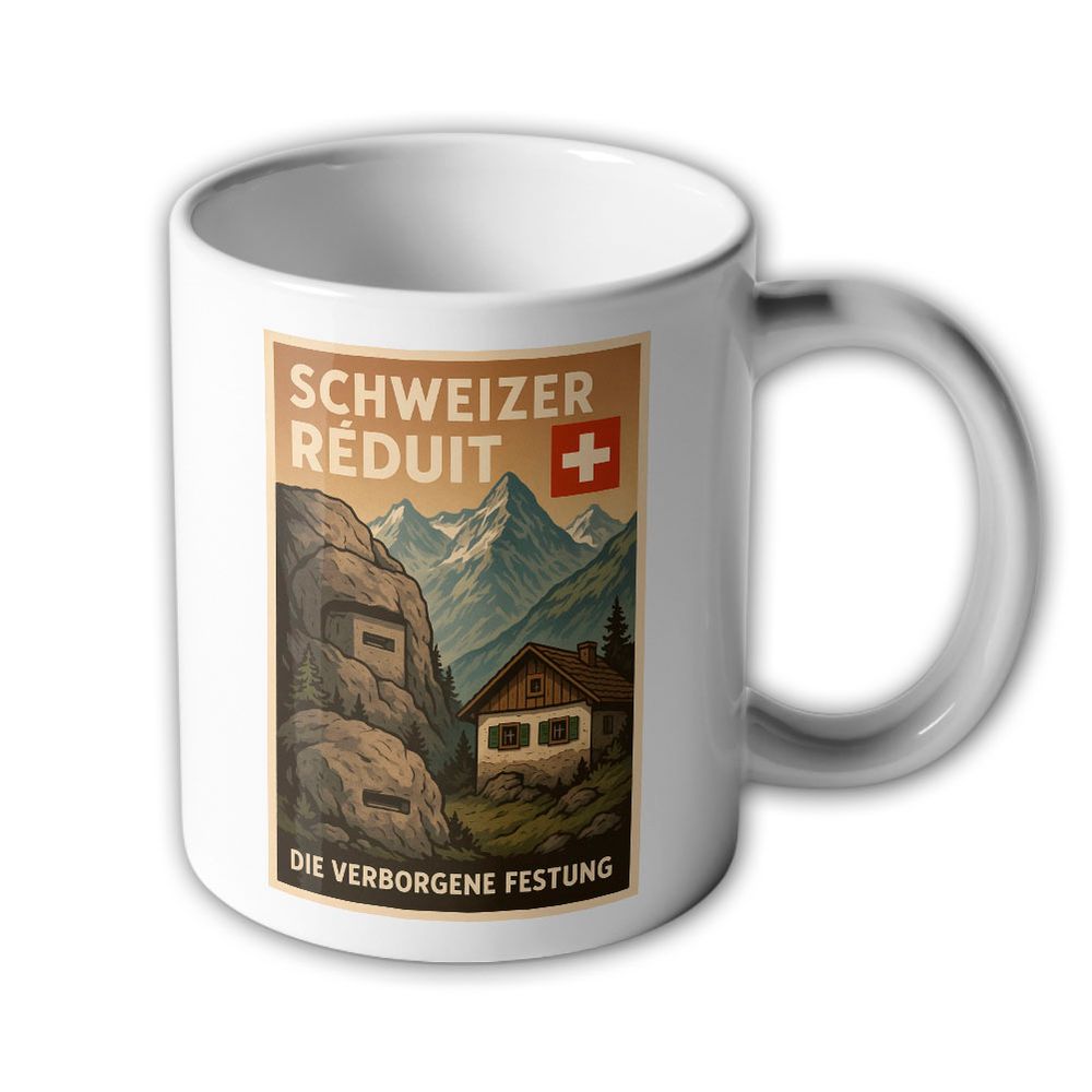 Tasse Schweizer Réduit Schweizer Alpen Festung Bunker Schweiz #46491