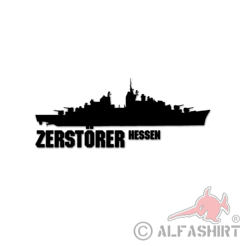 Sticker Destroyer Hessen Hamburg Class 101 Bundesmarine 20x7.95cm # A5827