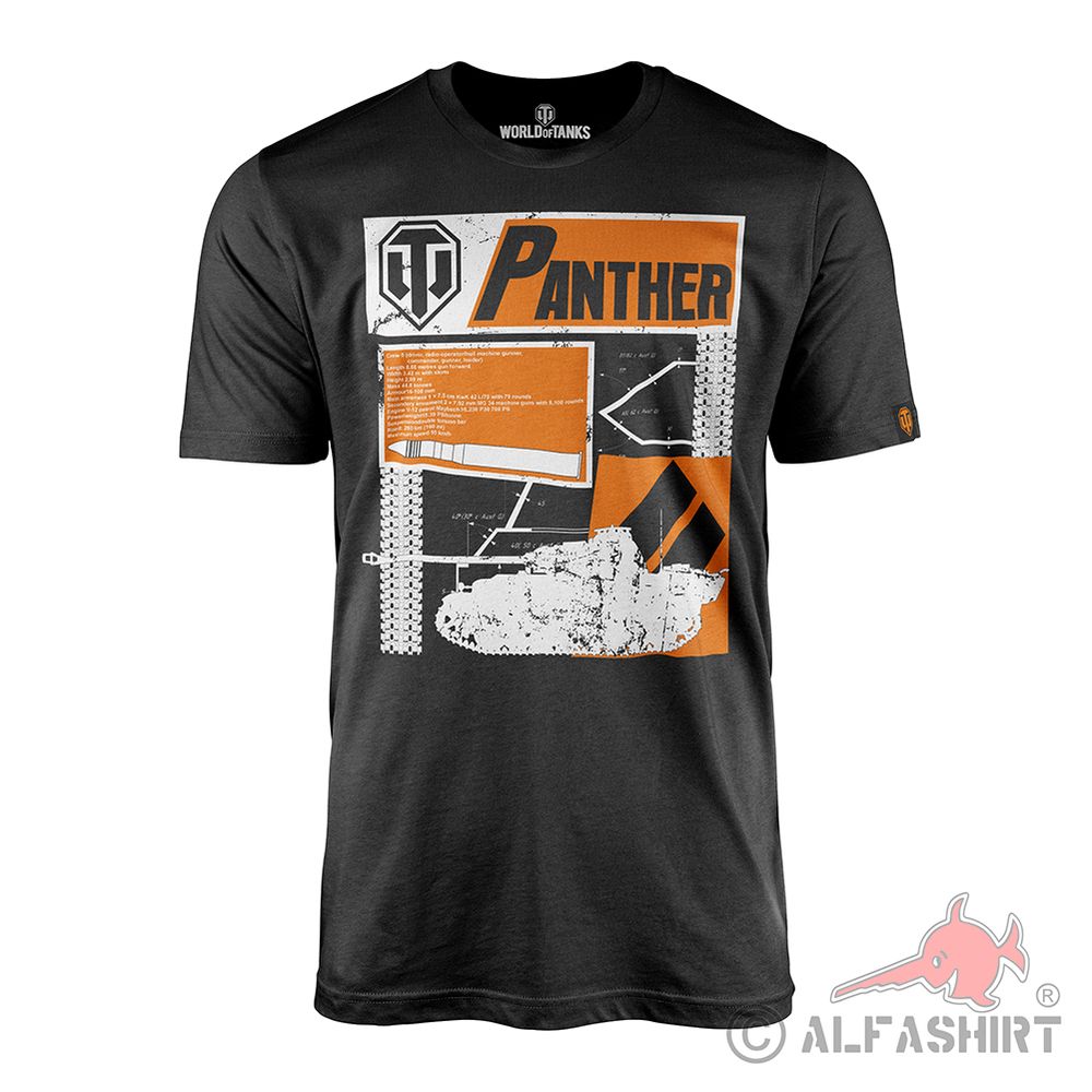 WOT Panther World of Tanks Panzerkampfwagen V Jagdpanzer Tank T-Shirt #41085