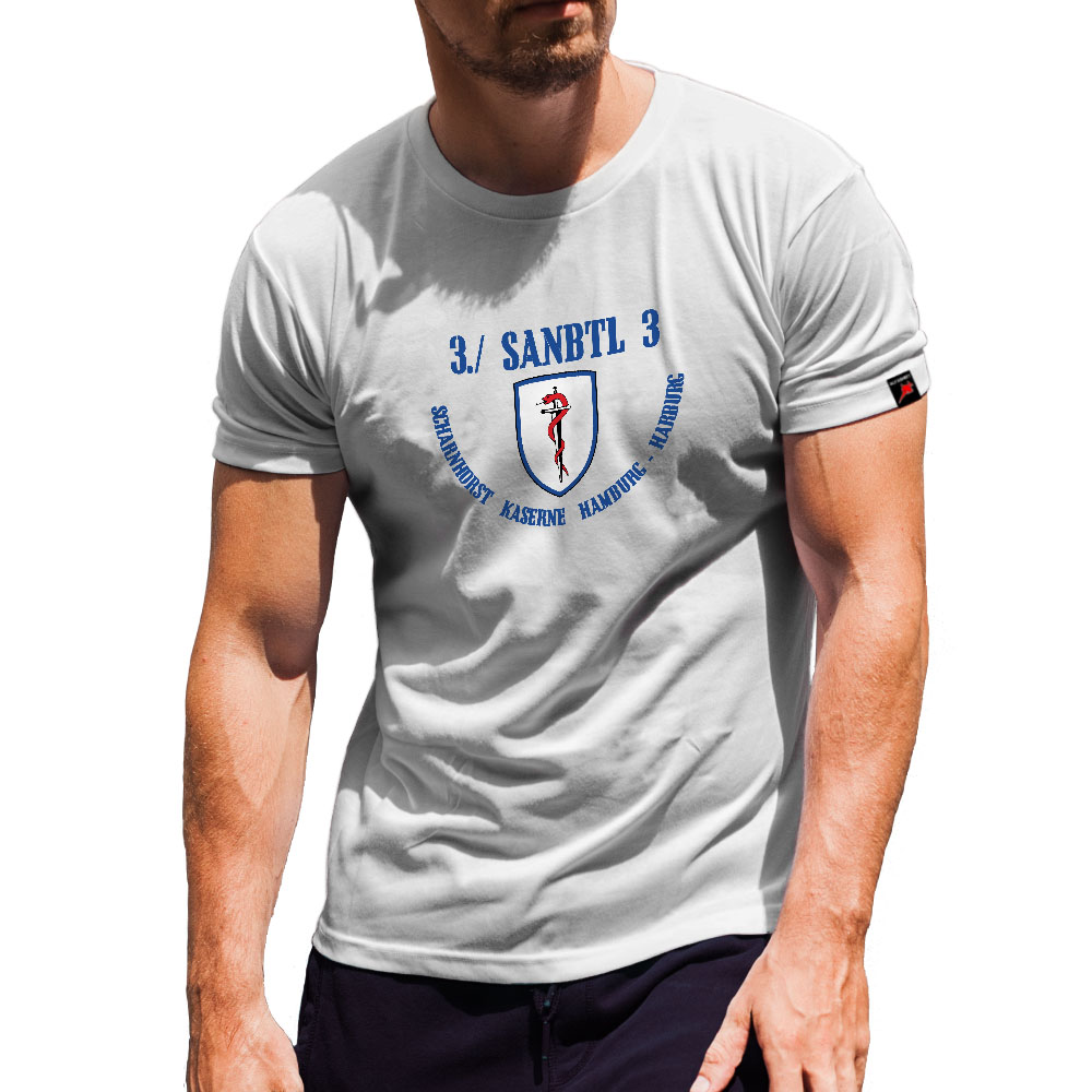 SanBtl 3 Medical Battalion Coat of Arms Company Badge Medic T Shirt # 15502