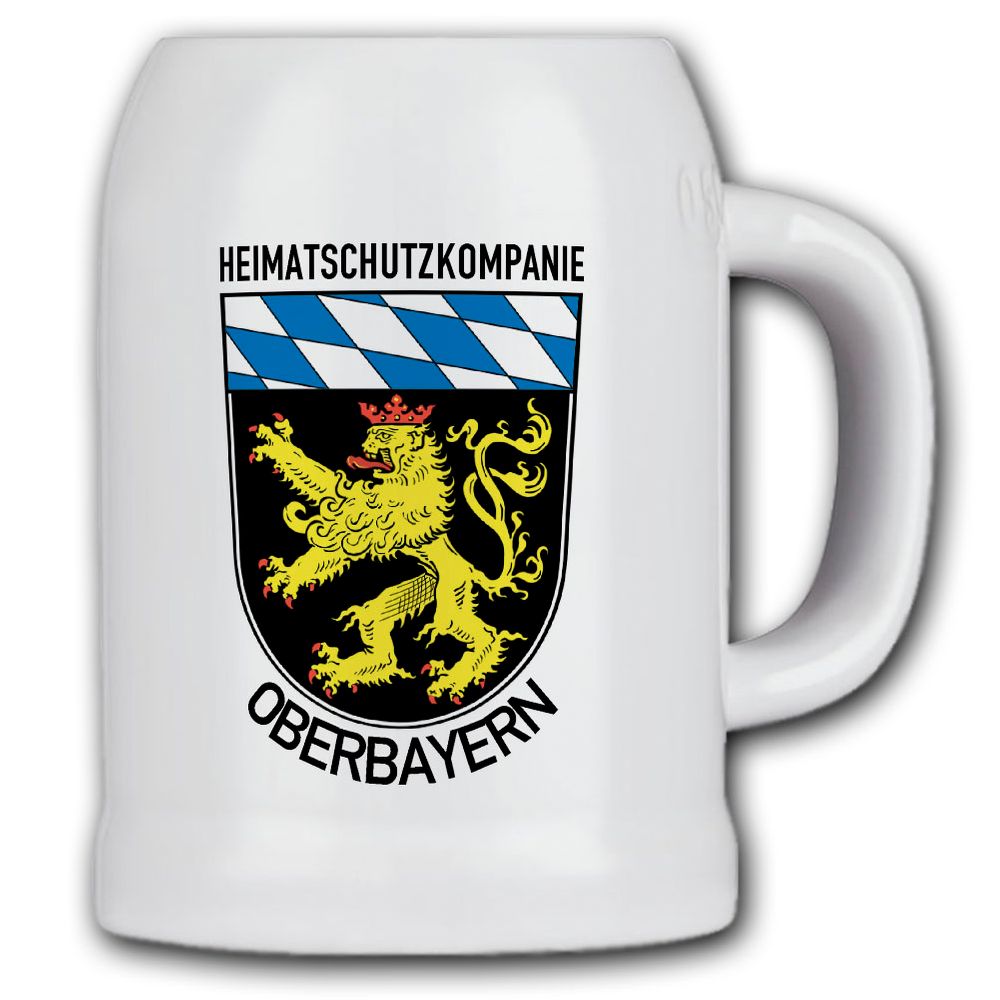 Beer mug HSchKp Oberbayern Heimatschutzkompanie BW company emblem # 37451