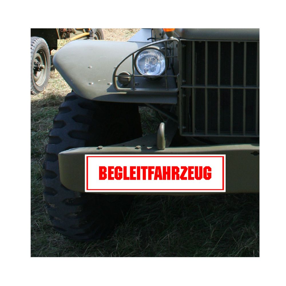 Magnetic sign escort vehicle heavy transport transportation autobahn # A4397