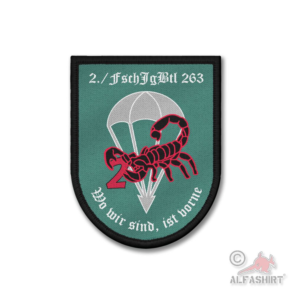Patch 9x7cm 2. Kompanie Fallschirmjägerbataillon FschJgBtl 263  Bundeswehr#45896