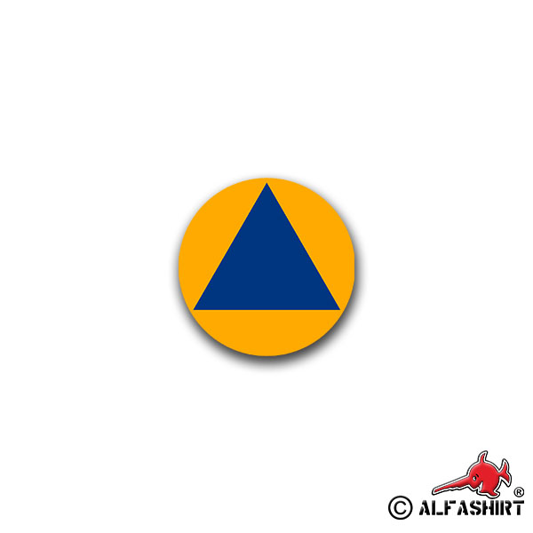 Sticker Civil Protection 7x7cm international protection signs A1489