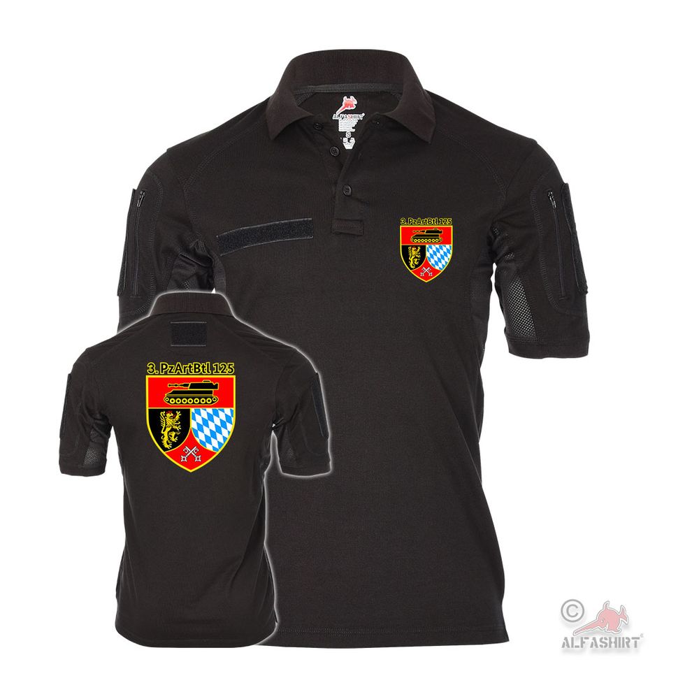Tactical Polo PzArtBtl 125 Bayreuth Bayern Panzer Artillery T-Shirt # 37575
