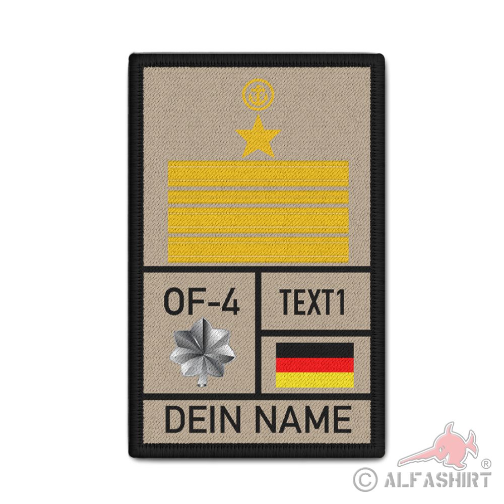 Rank Patch 9,8x6cm Fregattenkapitän Marine Bundeswehr Dienstgrad OF 4 #38271