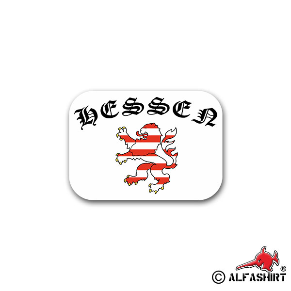 Aufkleber/Sticker Hessen Löwe Heimat Wiesbaden Darmstadt Wappen 10x7cm A2189