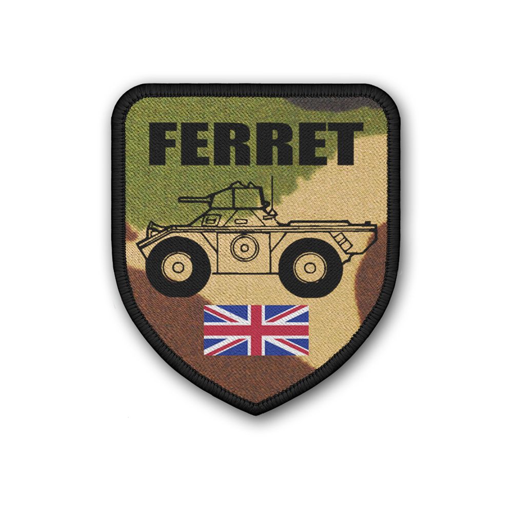 Patch Ferret Scout Car Rad-Panzer England UK British Army Camo Aufnäher#36463