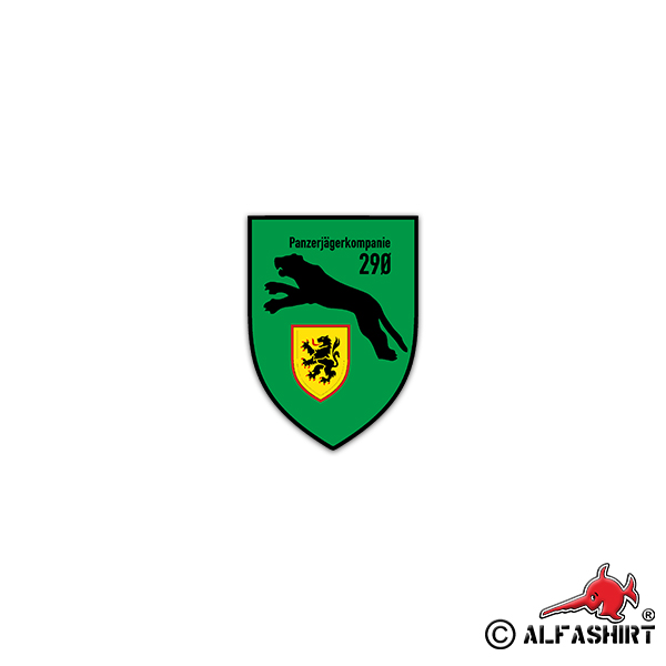 Sticker PzJgKp 290 Panzerjägerkompanie Bw Heer Stetten 5x7cm A2574