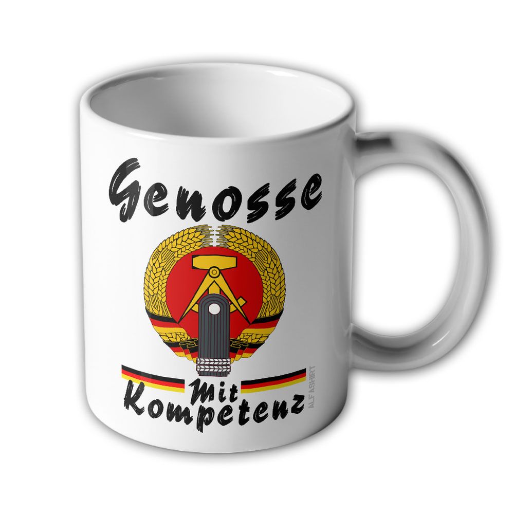 Tasse DDR Volkspolizei Wachtmeister Genosse  mit Kompetenz Schulterstücke #24173