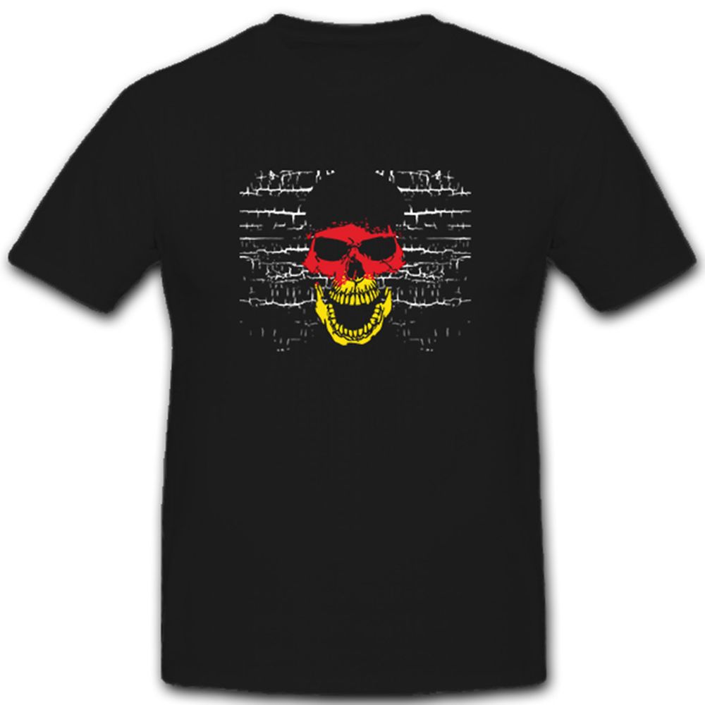 Deutschland Skull Totenkopf Fahne Flagge Flag German Germany - T Shirt #5237 