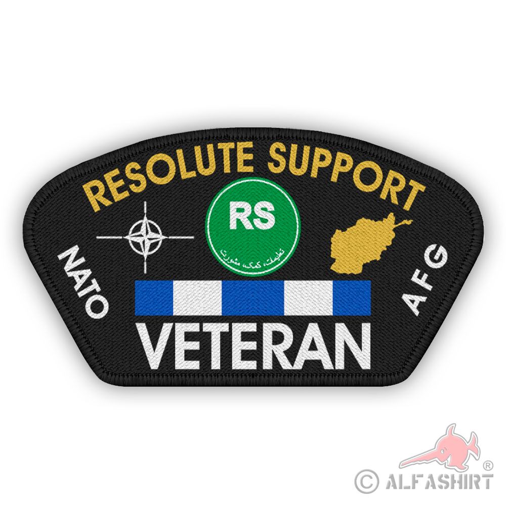 Veteran Patch RS Resolute Support Afghanistan Nato Mission  Aufnäher #45228