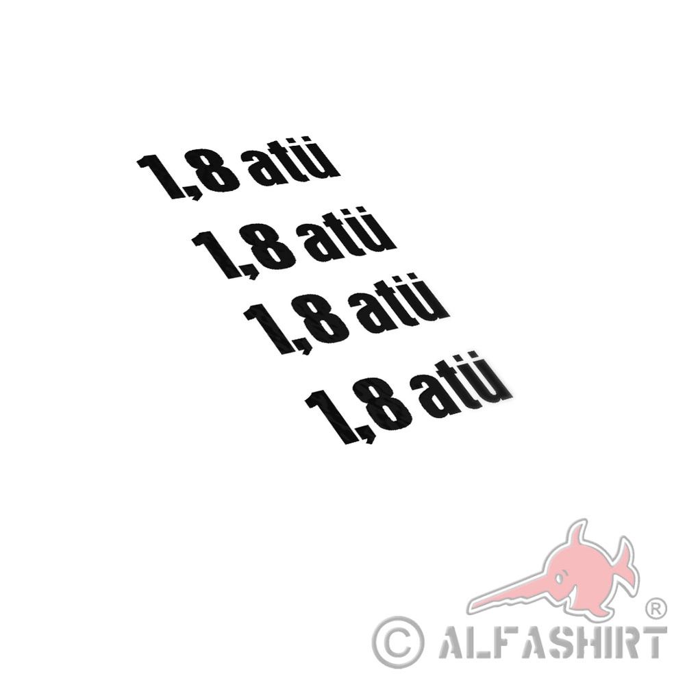 1.8 atu Tire Pressure Sticker Team Motorcycle Bike 4x 1.5x4.2cm # A4888
