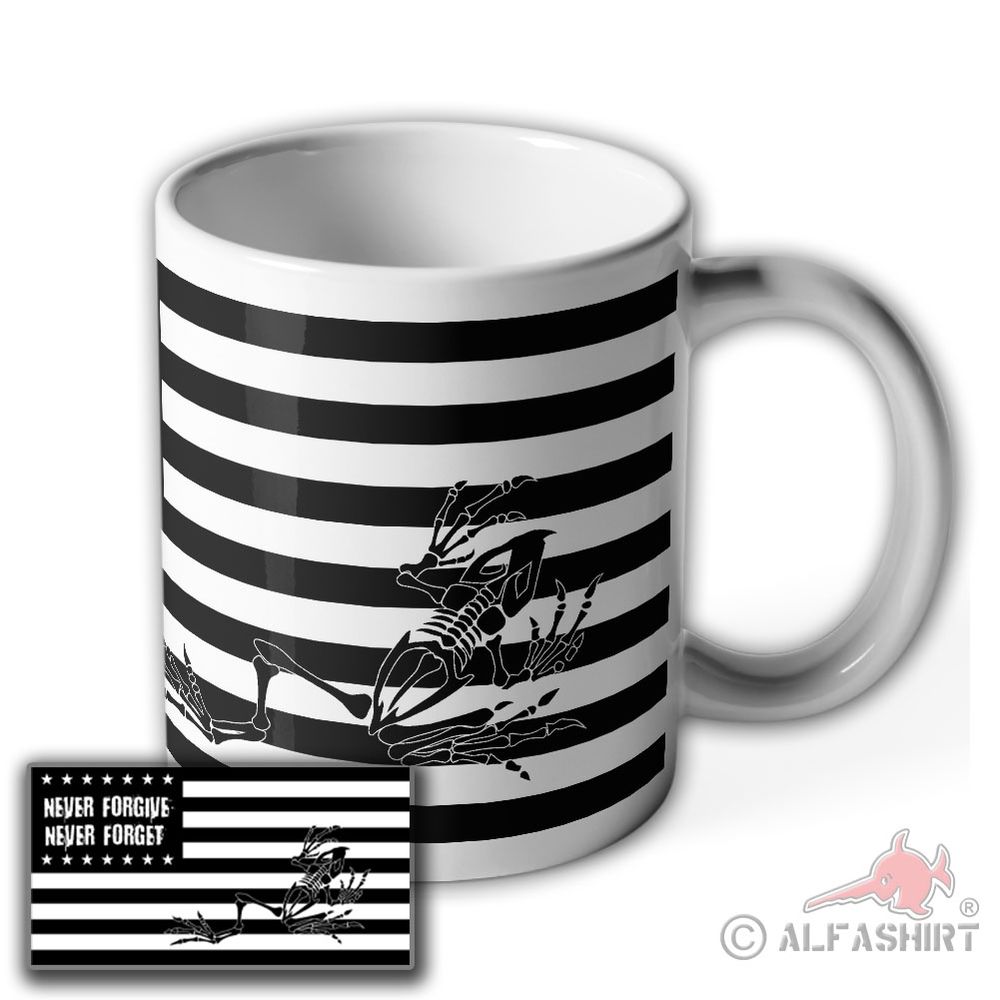 Tasse Bone Frog Stars and Stripes Flagge Never Forgive Forget #41352