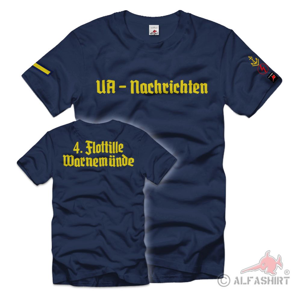 UA Nachrichten NVA DDR Flotille Warnemünde Nachrichtendienst T-Shirt#40755