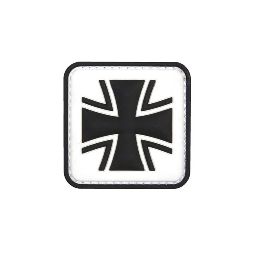 Weiss Balkenkreuz Patch 3D Rubber Bundeswehr Abzeichen Aufnäher Emblem 5cm#23045
