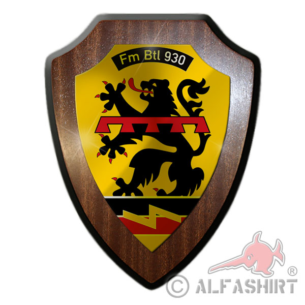 Heraldic shield FmBtl 930 Communications Battalion Gerolstein BW Eifelkaserne BW # 30474